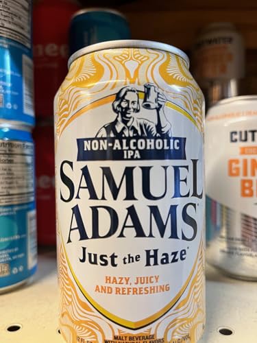 Samuel Adams 5 Pack Just the Haze Non-Alcoholic Hazy IPA Brew - Dealcoholized Sam Adams Craft Beer - 12oz Cans - Sabro, Citra, Mosaic, Cascade Hops