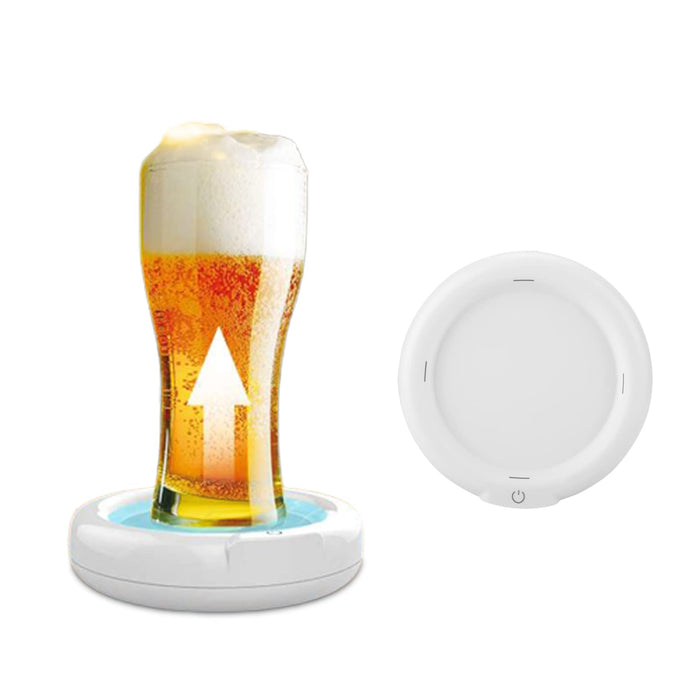 V BESTLIFE Ultrasonic Beer Foamer Machine, 3.7V 110KHZ USB Ultrasonic Beer Bubbler Maker with Built-in 1800mah Lithium Battery for Family Gatherings, Business Meetings, Bars