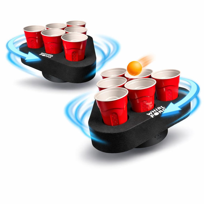 Whirl Pong – The Spinning Cup Pong Game | Rechargeable Rotating Party Game Set | Ultimate College Party, Tailgate & Family Game | Cup Pong Reinvented