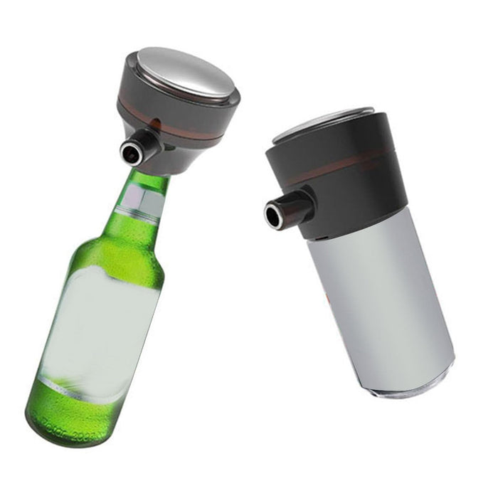 Beer Foamer, Beer Foam Maker, Electric Quick Foaming Beer Bubbler, Wine Pourer Dispenser with Bottled Canned Adapter Universal for Bottled Beer