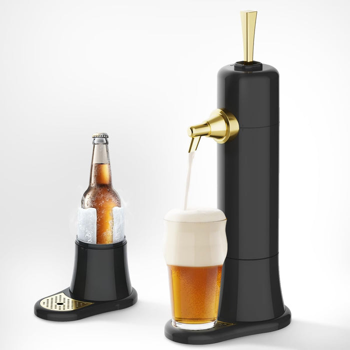 Beer Dispenser for Cans and Bottles, Cordless Draft-Style Foam Tap Gift