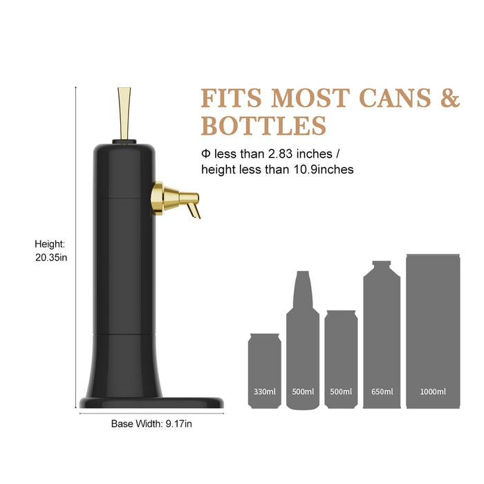 Beer Dispenser for Cans and Bottles, Cordless Draft-Style Foam Tap Gift