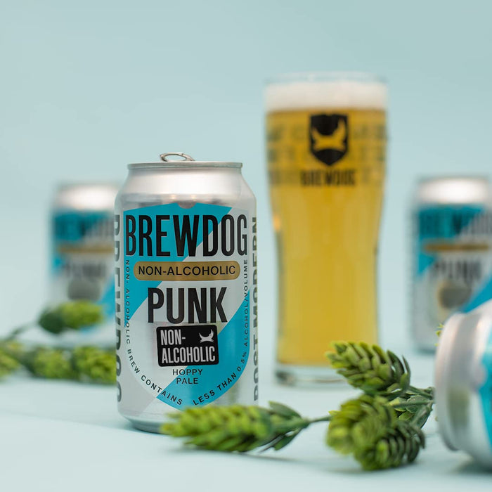 BrewDog 24-Pack of Punk AF | Non-Alcoholic, Robust IPA | 20 Calories, 2.3g Carbs Per Serving | 12oz Cans