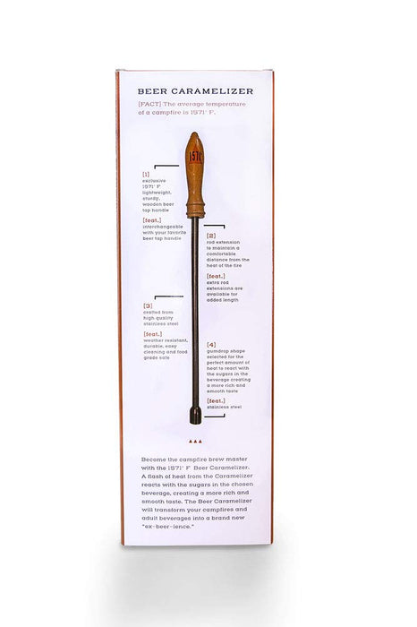Casual Panache 1571F Campfire Beer Caramelizer Poking Tool (Standard Kit) Novelty Beer Accessories for Camping & Home Brewing - Perfect Beer Gifts for Men, Women, Boyfriends, Holidays, Parties, Bdays