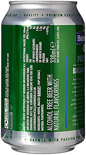 Heineken 0.0% Non Alcohol Beer - Great Taste, Zero Alcohol, 11.2 Fl Oz | 12 Pack