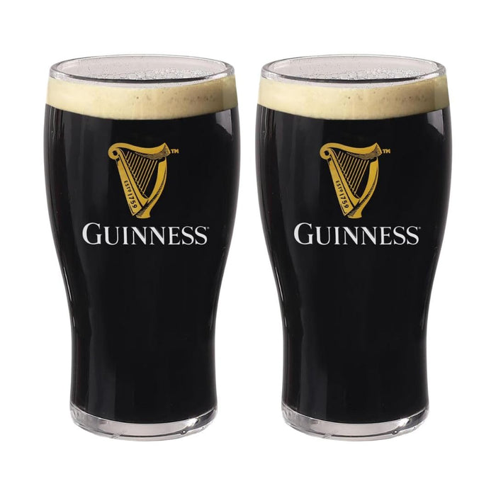 LORD'S ROCKS Guinness Official 20oz Pint Glasses – Set of 2, Branded Tulip Shape Beer Glassware – Classic Irish Pub Style