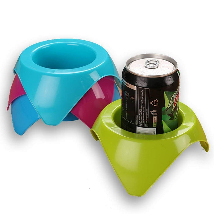 Mookundy - Sand Beach Cup Holders with Stainless Steel Bottle Opener. Portable Sand Coaster | 4 Pack