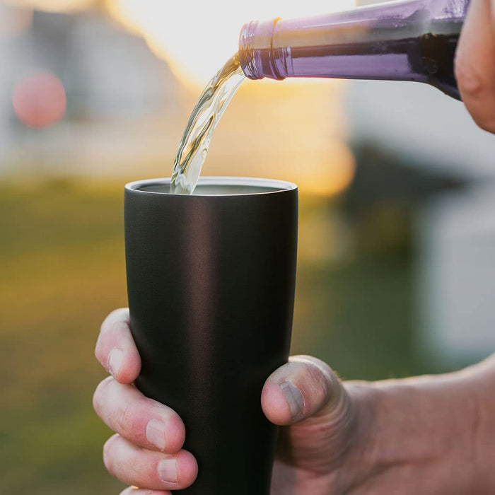 MASON FORGE | Stainless Steel Pint Double Insulated Beer Tumbler | Double Wall Vacuum Insulated | Sweat & Condensation Free | HOT or COLD Beverages | Pilsner Style Glass