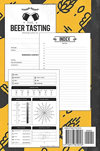 Beer Review Notebook: Beer Tasting Journal With Beer Tasting Wheel And Notes - Track And Record Beers & Brews - Beer Enthusiast Gifts - Beer Drinkers Gifts