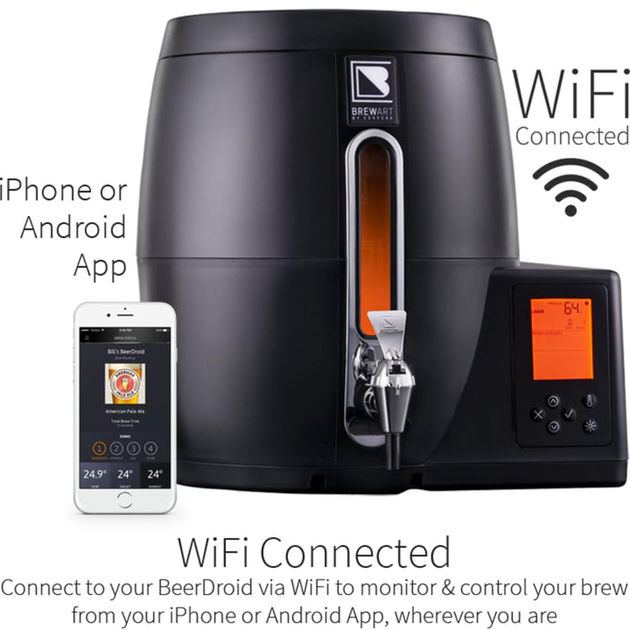 BeerDroid Fully Automated Beer Brewing System | Wi-Fi Enabled Home Brewing Kit with App Control | Brew 10L of Any Beer Style | Pre-Set Ale and Lager Programs | Discovery Pale Ale BrewPrint Included