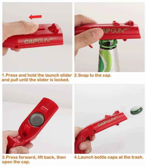 Shuirexue Cap Gun Beer Bottle Opener, Bottle Openers party favors [ 3 in 1 Pack] Gamer bottle opener for BBQ, Party, Bar, Drinking Bottle Opener with family, friends and drinking buddies