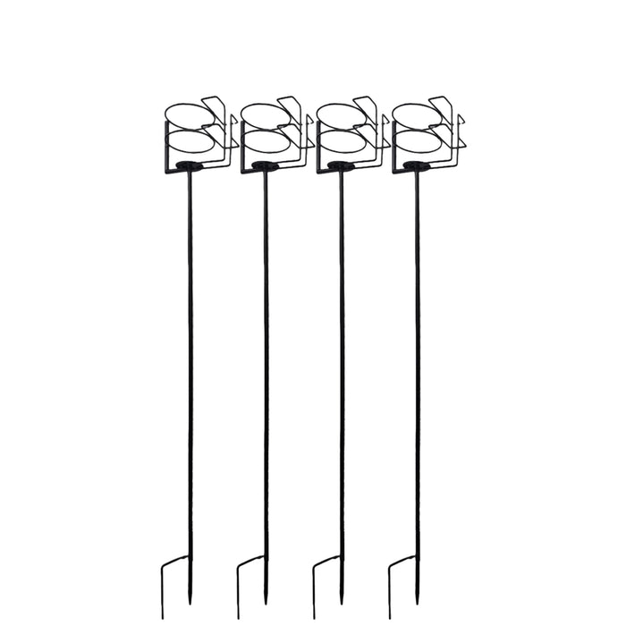 Outdoor Cup Holders, Heavy Duty Metal Beach Drink & Phone Holder Stakes Set