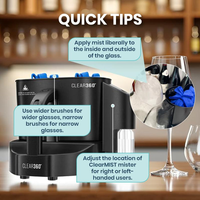 Clear360º Home Glassware Polisher