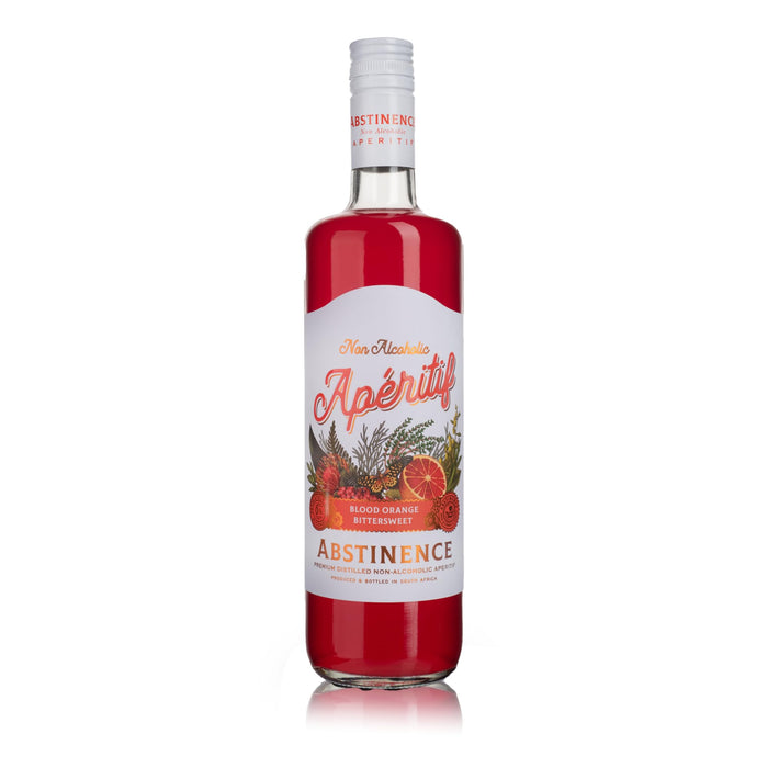 Abstinence Blood Orange Non Alcoholic Aperitif, 750ml, Award-Winning, Botanical Inspired, Bittersweet Non Alcoholic Drink, Distilled Non Alcoholic Spirits, Zero Proof Mocktail Alternative