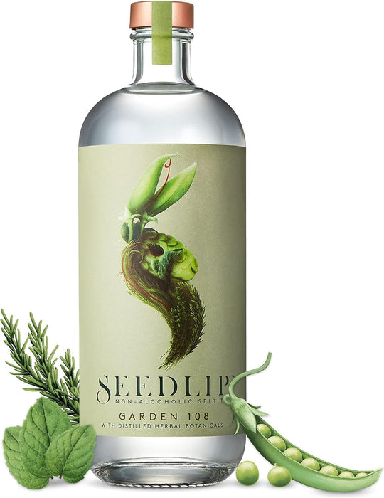 Seedlip Garden 108 - Non-alcoholic Spirit | Calorie Free, Sugar Free | Non-alcoholic Cocktails | 23.7fl oz (700ml)