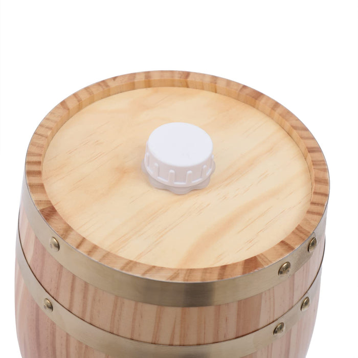 KONKENIE 5L Wooden Wine Barrel with Faucet Oak Aging Barrel Rum Liquor Brandy Whiskey Beer Dispenser Beverage Storage Container Whiskey Barrel for Home Bar Cellar Hotel (5L)