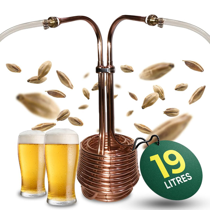 Scylla™ Copper Wort Chiller for Beer Brewing | Triple Coil Immersion Chiller for Home Brewing Kits | Fits Grainfather, Brewzilla, Anvil Foundry | For Kettles with Electric Elements