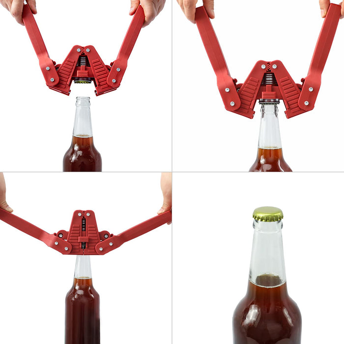 Brewland Beer Bottle Capper and Caps Kit, Crown Bottle Cappers Tool With Magnet for Bottle Capping, Red Baron Home Brew Hand Bottles Capper with 150 Crown Caps for Bottling (Beer Bottle Capper)
