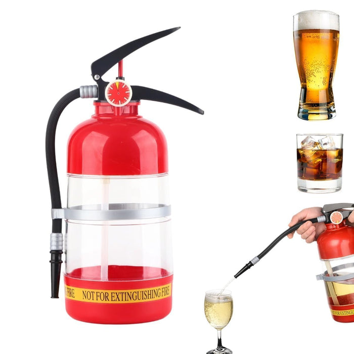 2L Whiskey Decanter, Portable Fire Extinguisher Container Funny Beer Dispenser for Home Party Beer Dispenser Barrels Bar Beverage Liquor Rack Machine for Wine Spirits Drinks