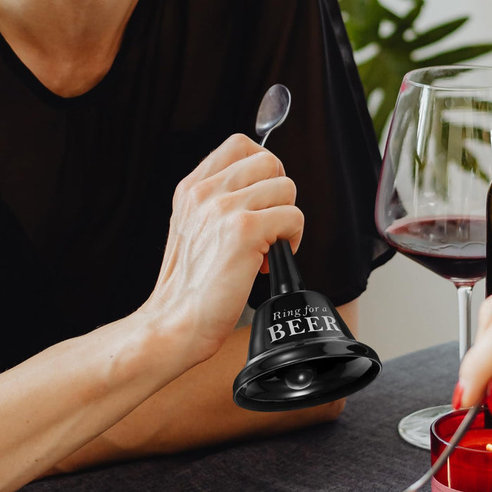 HOMSFOU Desk Decor Ring for A Beer Bell Novelty Hand Bell Bar Counter Call Bell Ring Reception Novelty Funny Romantic for Single Party Bachelor Party Favor