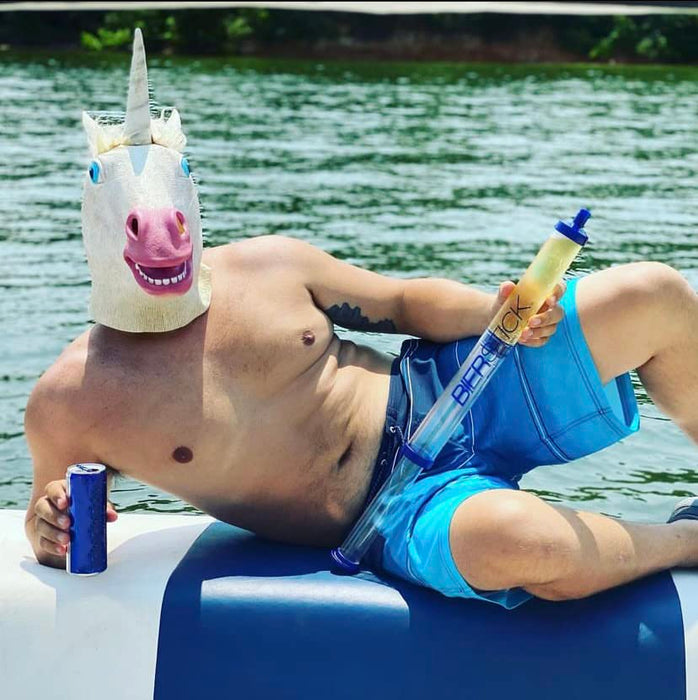 Beer Bong Bierstick 2.0 Syringe - College Gift Party Tool - Perfect for Tailgating, Spring Break, and Boat Parties - Funnel Holds 24oz with Removable Mouthpiece
