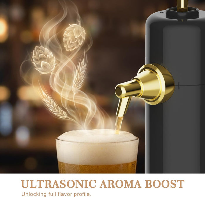 Beer Dispenser for Cans and Bottles, Cordless Draft-Style Foam Tap Gift