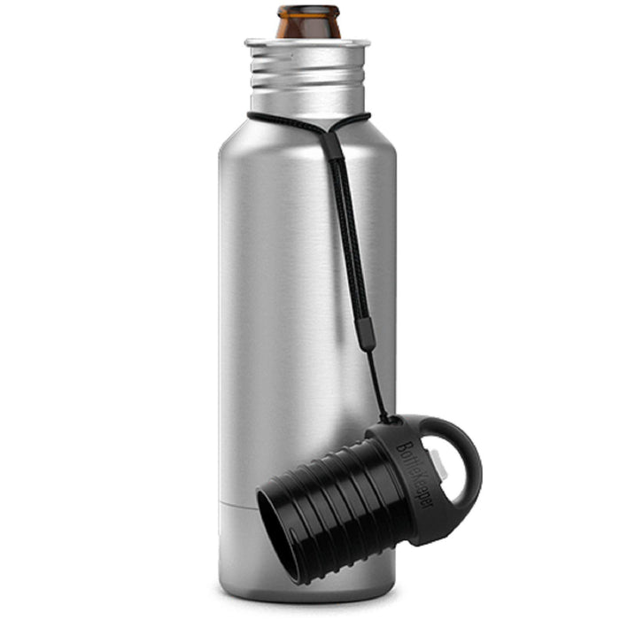 BottleKeeper - The Standard 2.0 - The Original Stainless Steel Bottle Holder and Insulator to Keep Your Beer Colder (Stainless)