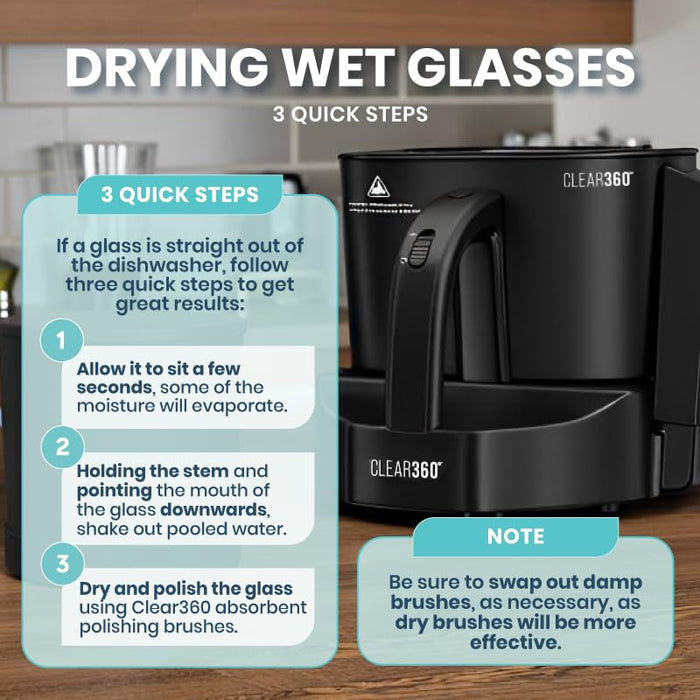 Clear360º Home Glassware Polisher