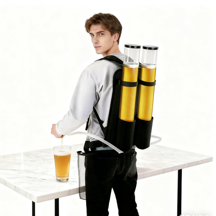Portable Beer Dispenser, Dual Tank Backpack Drink Dispenser, Backpack Beer Liquor Dispenser,Party Beverage Drink Dispenser ﻿
