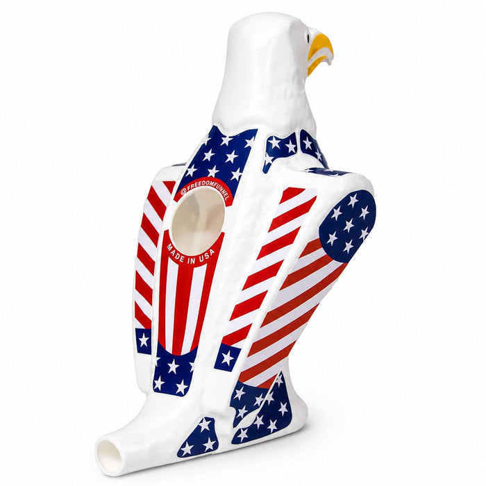 Freedom Funnel – Patriotic Eagle Beer Funnel with American Flag Design – 60oz Capacity and Smooth, Fast Pour – Made in USA – Durable, Washable Plastic – Patriotic Party Starter