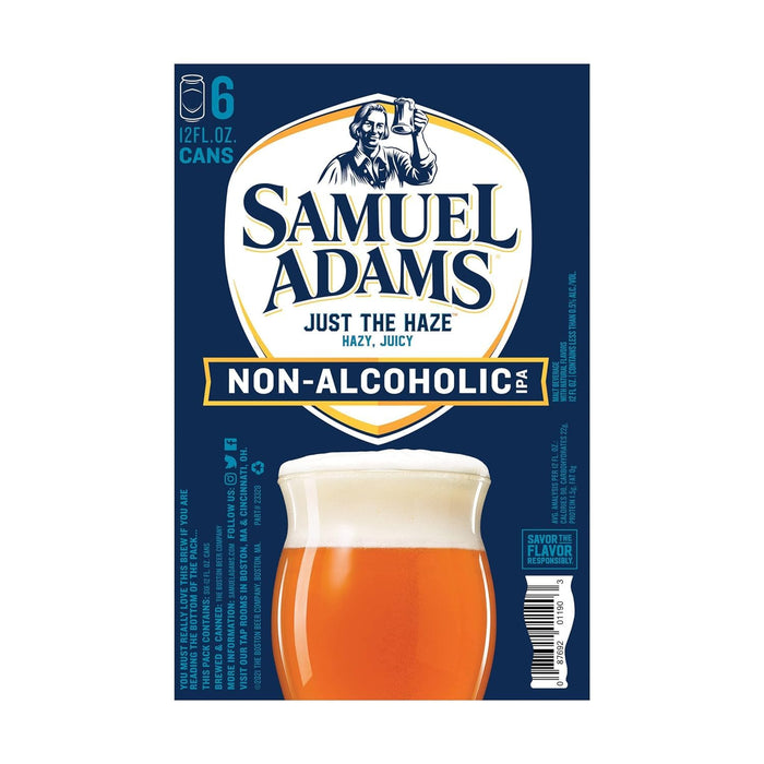 Samuel Adams Non-Alcoholic Just The Haze 6Pk Cans, 12 Fz