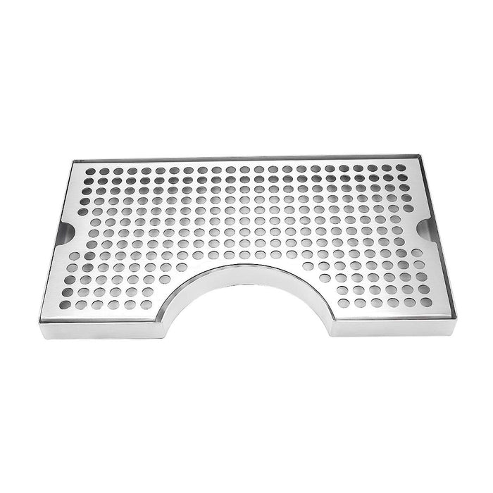 Barworks Kegerator Beer Drip Trays, Stainless Steel Keg Drip Tray with Non-Slip Rubber Pad, Premium Metal Beer Tower Drip Pan for Home Bar Mini Fridge without Drain