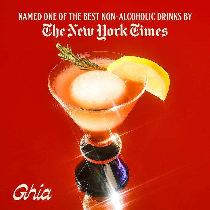Ghia Non-Alcoholic Apéritif - 500ml | Botanical Mediterranean-Inspired Spirit Cocktail Mixer with Notes of Citrus, Rosemary & Bitter Herbs - Vegan, No Added Sugar, No Artificial Flavors, Caffeine-Free