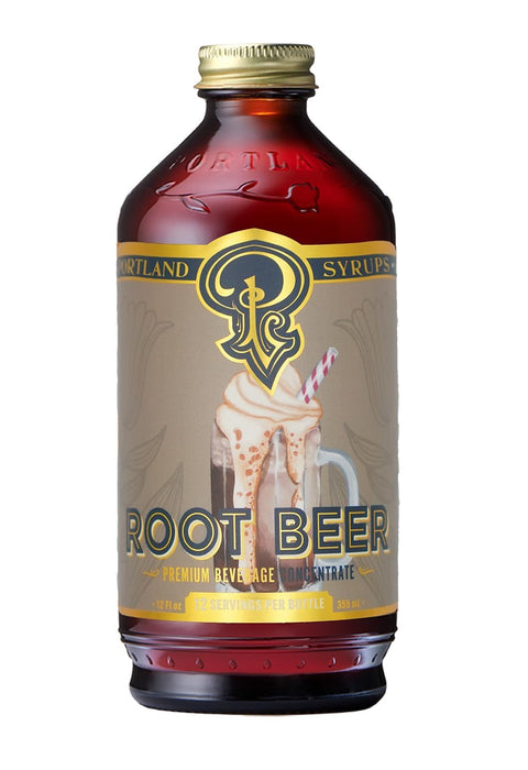 Portland Syrups Genuine Root Beer Syrup - Premium Beverage Concentrate for Authentic Cocktails, Soda, Ice Cream, Coffee Drinks, and More - 12 oz with 12 Servings (Pack of 1)