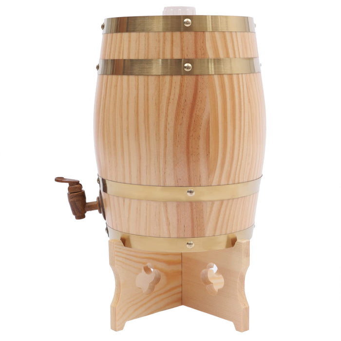 KONKENIE 5L Wooden Wine Barrel with Faucet Oak Aging Barrel Rum Liquor Brandy Whiskey Beer Dispenser Beverage Storage Container Whiskey Barrel for Home Bar Cellar Hotel (5L)