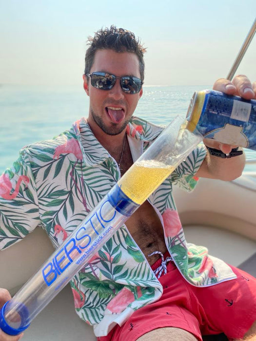 Beer Bong Bierstick 2.0 Syringe - College Gift Party Tool - Perfect for Tailgating, Spring Break, and Boat Parties - Funnel Holds 24oz with Removable Mouthpiece