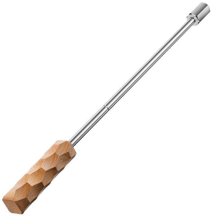 Avenuebool Beer Caramelize Poking Tool, Novelty Beer Accessories Food Grade 304 Stainless Steel Rod with Wood Handle, for Camping, Home Brewing, Campfire Unique Gift for Men, Boyfriends, Dads