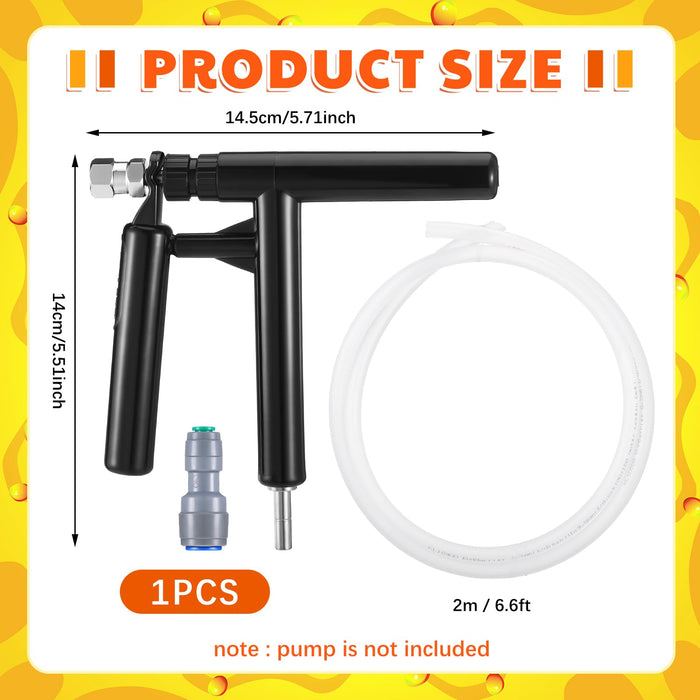 Saillong Beverage Gun Lemonade Dispenser Trigger Pump System Beer Bottle Filler Accessory Kit, Freshly Squeezed Lemonade Stand Supplies, Beverage Gun, 6.6ft Tube and Adapter, Oktoberfest Supplies