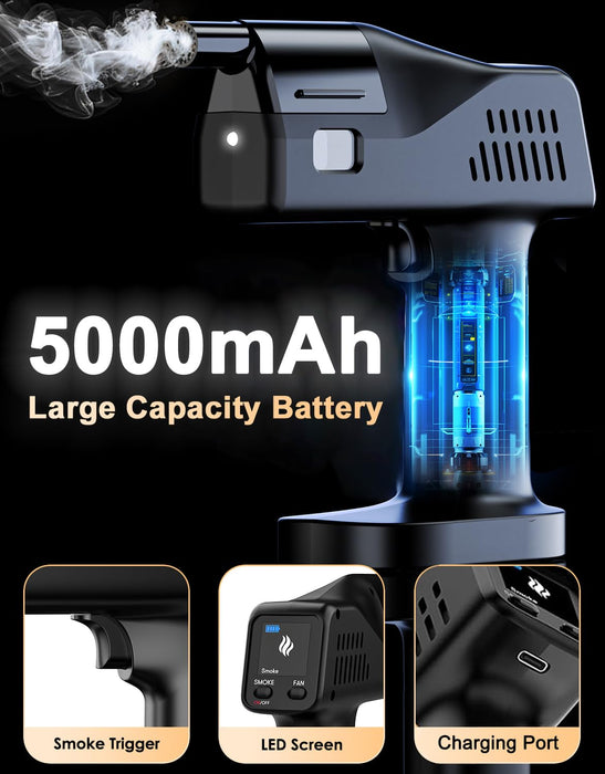 Cocktail Bubble Smoke Gun - Adds Flavor & Visual Effect to Drinks & Food, Dual Modes, Color Display, Rechargeable 5000mAh, Ideal for Home, Bars, Parties & Gifts