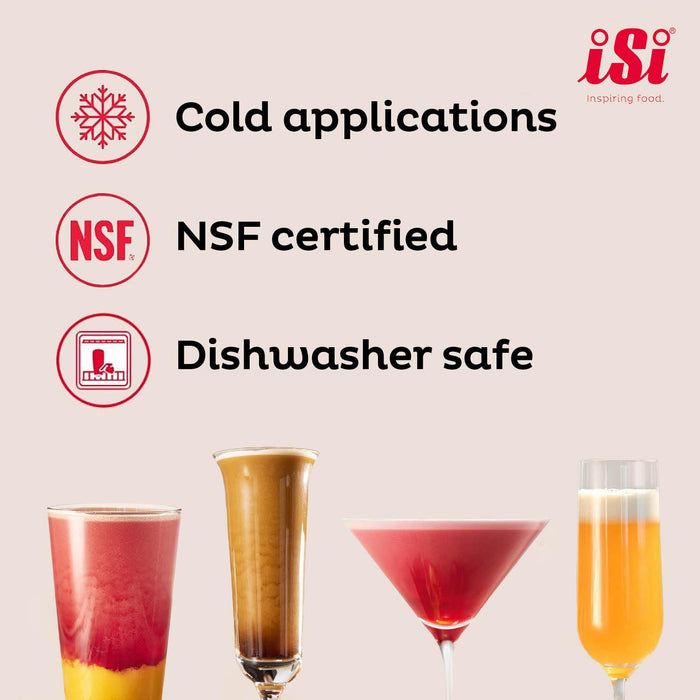 iSi North America Nitro Whip, 1Qt - Create Smooth Nitro Brew Coffee & Cocktails with Stainless Steel Dispenser, Dishwasher Safe Nitro Cold Brew Dispenser - (iSi Nitro Charger Not Included)