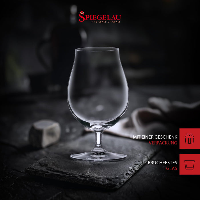 Spiegelau Classic Tulip Beer Glass, European-Made Crystal Drinking Glasses Perfect for Belgian Ales, IPA Beers, Cocktails, Sodas, Beverages, Smoothies, Home Bar Accessories, 15.5 oz, Set of 6