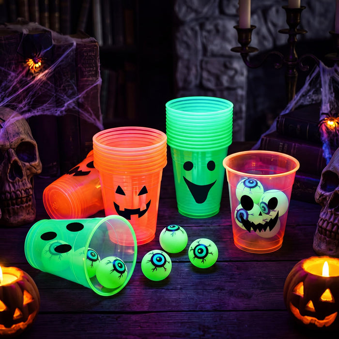 Ferrochef 35 Pcs Halloween Game Party Supplies Glowing in The Dark Beer Cup