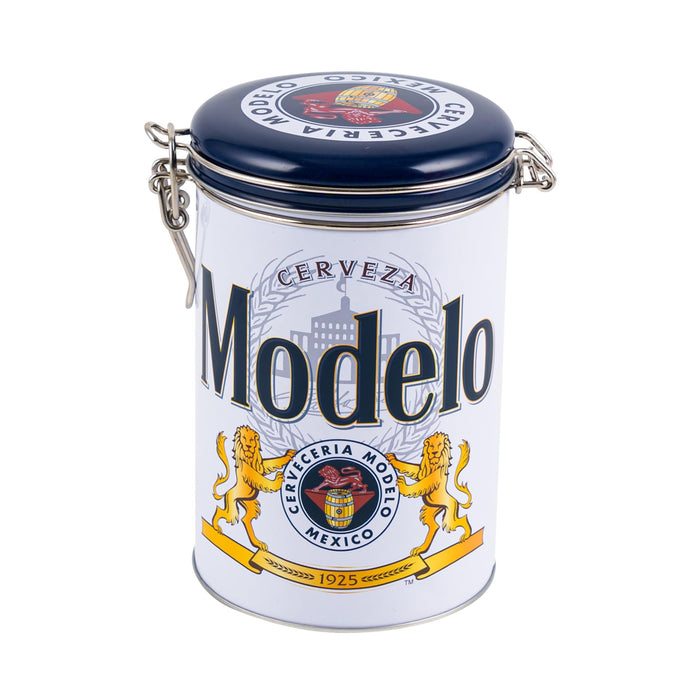 Modelo Entertaining Bundle Set – Galvanized Beverage Tub, Serving Tray, Napkin Holder, Straw Holder, Salt & Pepper Caddy, and Locktop Canisters – Indoor & Outdoor Beverage Serving Collection (White)