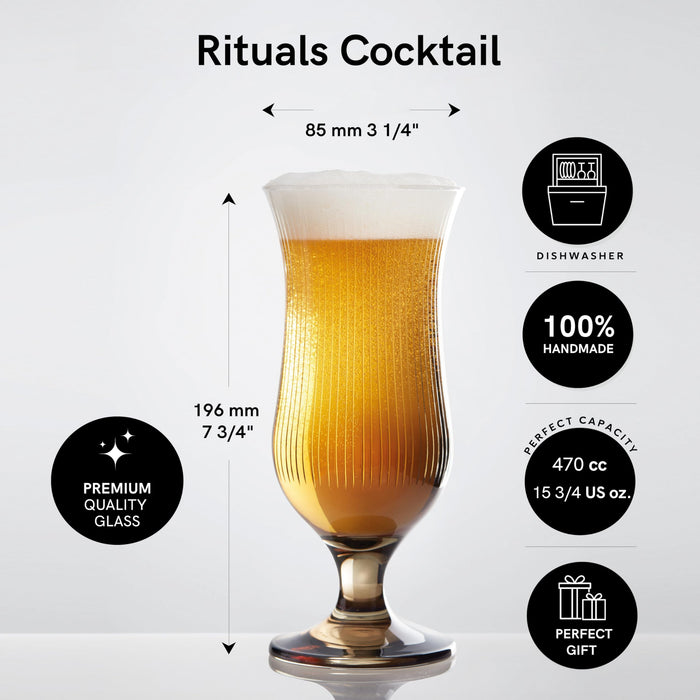 GRACE ERA Unique Cocktail Glasses Classic Belgian Beer, Pint Craft, Pilsner IPA Beer, Solid Glassware, Cocktail Set Premium Glassware Professional Quality Beer Glasses Set of 2-15oz