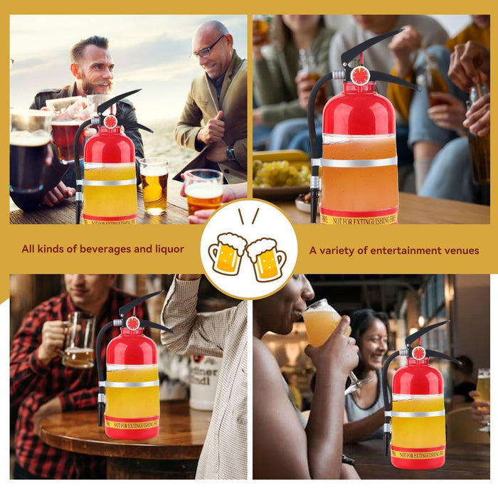 2L Whiskey Decanter, Portable Fire Extinguisher Container Funny Beer Dispenser for Home Party Beer Dispenser Barrels Bar Beverage Liquor Rack Machine for Wine Spirits Drinks