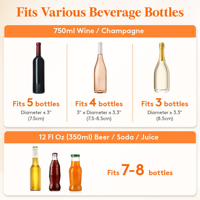 Lifewit 6.5L Ice Bucket for Parties 2 Pcs (in 1 Package), Portable Drink Bucket for Cocktail Bar, Plastic Champagne Cooler for Beverage/Wine/Beer, Mimosa Bar Supplies Chiller Tub with Scoop