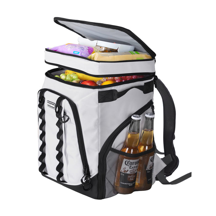 iculbag Cooler Backpack Insulated Waterproof 36cans Lunch Bags for Women Men Camping Beach Picnic Travel Soft Sided Cooler Bag for 18 Hours Cooling White 30L