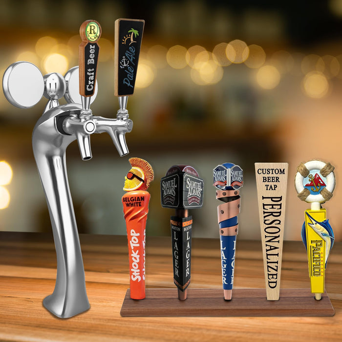 YeeBeny Beer Tap Handle Display, Beer Tap Handle Display Wall Mount for Beer, Whiskey Wine, Boston Wine Bottle Display, Beer Tap Handle Holder with 5 Beer Tap(Only Holder)
