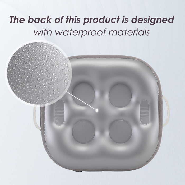 FEEBRIA Inflatable Floating Drink Holder for Pool Party Beach hot tub (Grey)