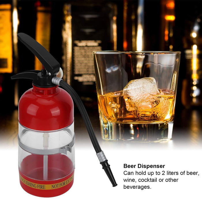 2L Whiskey Decanter, Portable Fire Extinguisher Container Funny Beer Dispenser for Home Party Beer Dispenser Barrels Bar Beverage Liquor Rack Machine for Wine Spirits Drinks